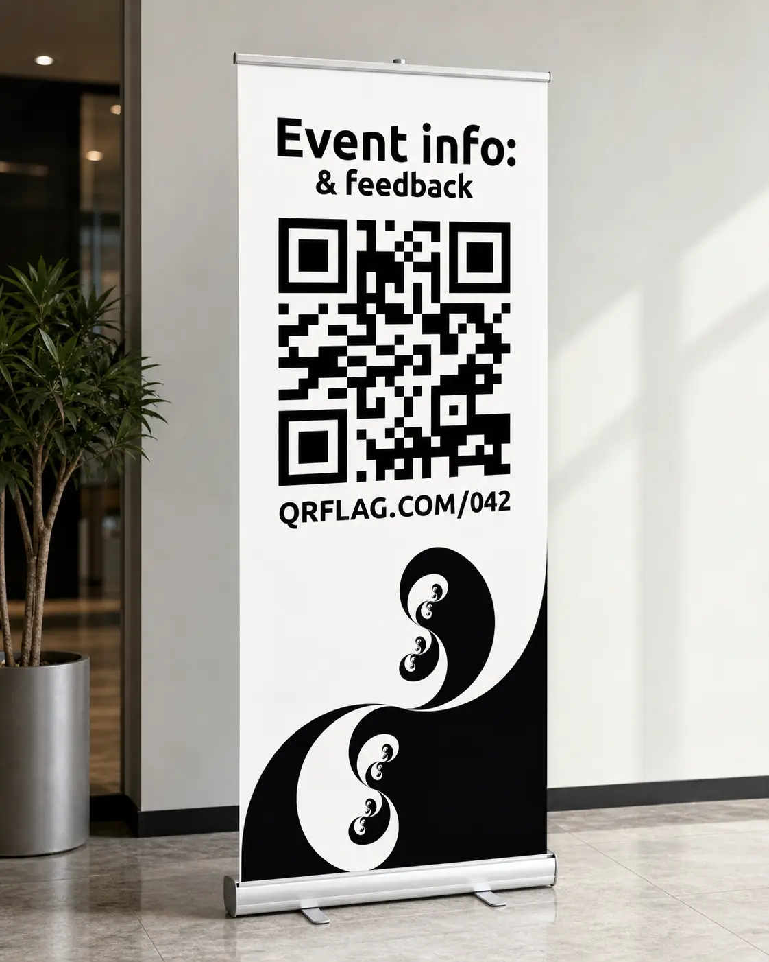 Roll-up med QR-kode